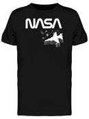 NASA Space White Rocket Sketch Graphic Men's T-shirt