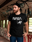 NASA Space White Rocket Sketch Graphic Men's T-shirt