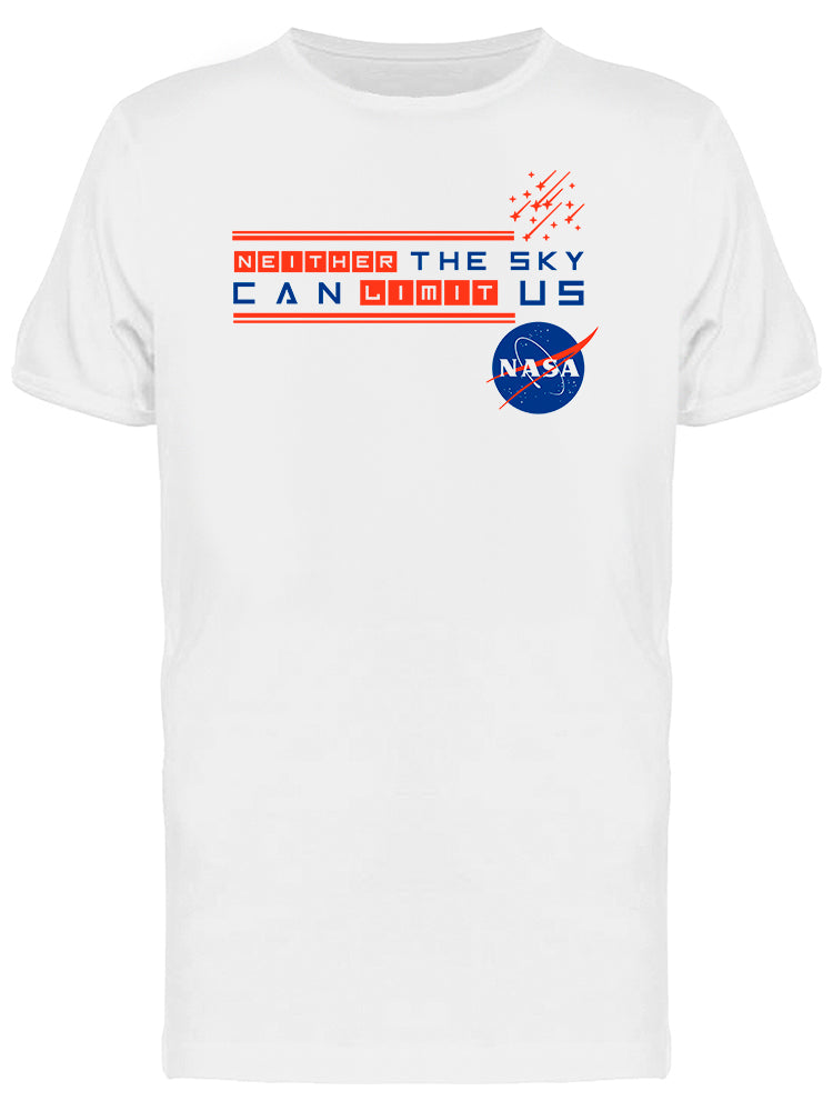 NASA Logo Neither The Sky Can Limit Us Space Graphic Men's T-shirt