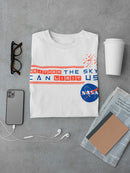 NASA Logo Neither The Sky Can Limit Us Space Graphic Men's T-shirt