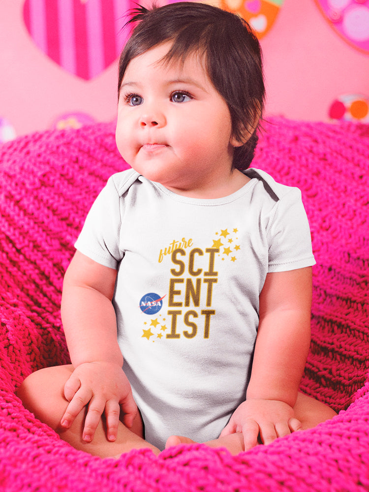NASA Logo Cute Stars Future Scientist Baby's Bodysuit