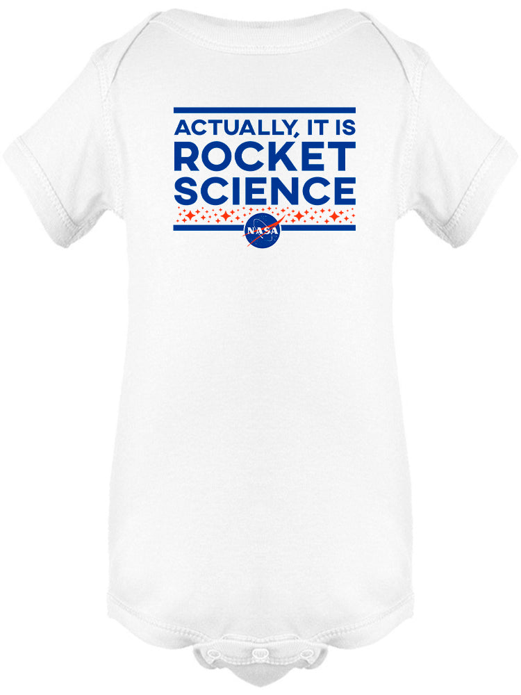 NASA Logo Funny Actually It Is Rocket Science Baby's Bodysuit