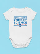 NASA Logo Funny Actually It Is Rocket Science Baby's Bodysuit