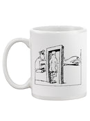 Airport Security Measures Mug -Wilfred Hildonen Designs