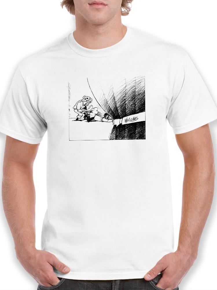 Behind The Curtain. T-shirt -Wilfred Hildonen Designs