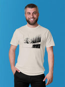 Behind The Curtain. T-shirt -Wilfred Hildonen Designs