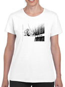 Behind The Curtain. T-shirt -Wilfred Hildonen Designs