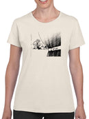 Behind The Curtain. T-shirt -Wilfred Hildonen Designs