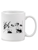 Noisy Fights. Mug -Wilfred Hildonen Designs