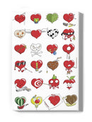 Heart Icons Collage Wall Art -Engin Selcuk Designs