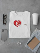 Bullseye Heart T-shirt -Engin Selcuk Designs