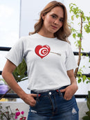Bullseye Heart T-shirt -Engin Selcuk Designs