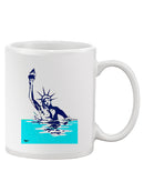Sinking Liberty Mug -Muzaffar Yulchiboev Designs