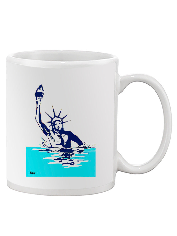 Sinking Liberty Mug -Muzaffar Yulchiboev Designs