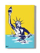 Sinking Liberty Wall Art -Muzaffar Yulchiboev Designs