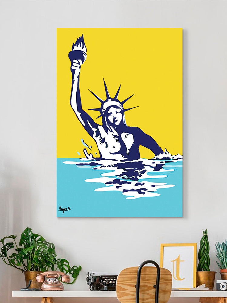 Sinking Liberty Wall Art -Muzaffar Yulchiboev Designs