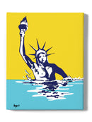 Sinking Liberty Wall Art -Muzaffar Yulchiboev Designs