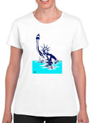Sinking Liberty T-shirt -Muzaffar Yulchiboev Designs