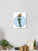 Rainbow Fire Wall Art -Pov Designs