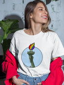 Rainbow Fire T-shirt -Pov Designs