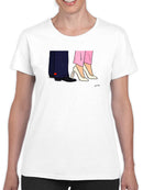 Stepping Of Shoes T-shirt -Stellina Chen Designs