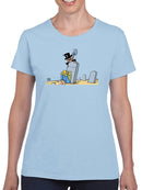 Gravedigger And Mourner T-shirt -Morad Kotkot  Designs