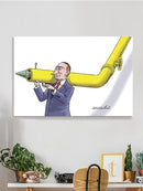 Yellow Line Stragety Wrapped Canvas -Arcadio Esquivel Designs