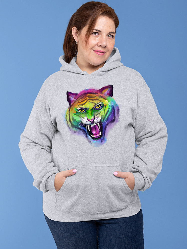 Rainbow Tiger Hoodie  -Rose Khan Designs