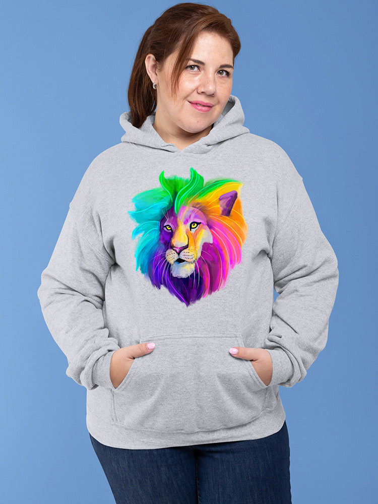 Rainbow Lion Hoodie or Sweatshirt -Rose Khan Designs