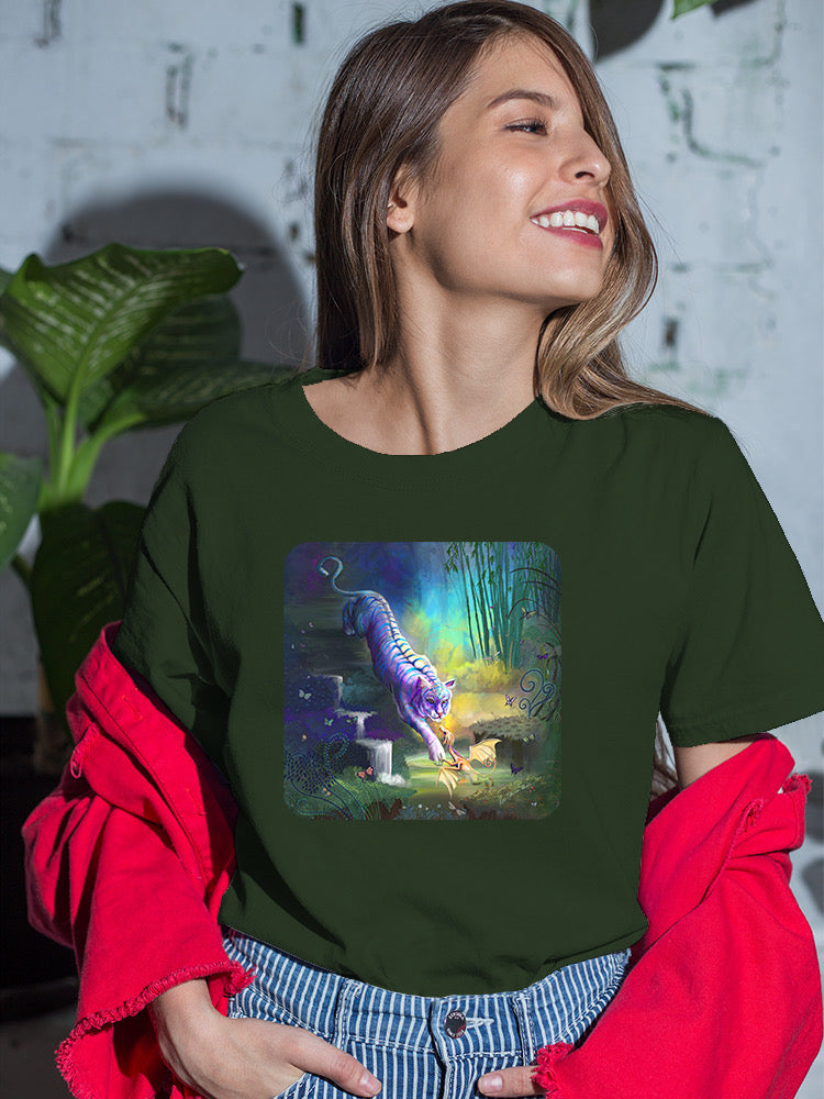 Tiger And Tiny Dragon T-shirt -Rose Khan Designs