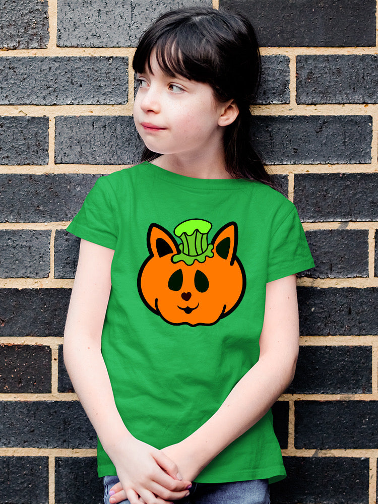 Cat Pumpkin Pin T-shirt -Rose Khan Designs