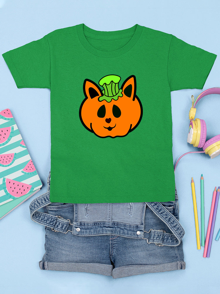 Cat Pumpkin Pin T-shirt -Rose Khan Designs