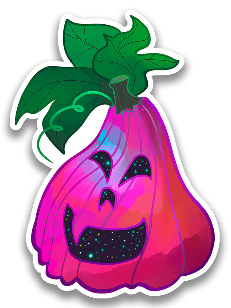 Celestial Pink Pumpkin Sticker -Rose Khan Designs