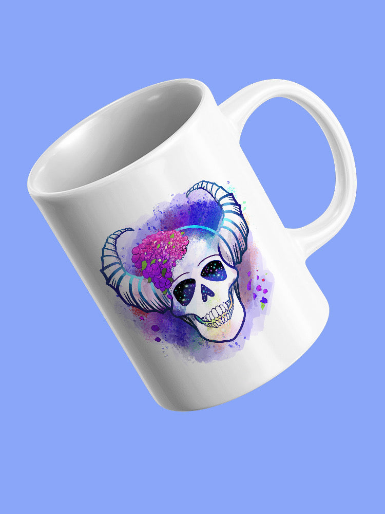 Floral Skull Mug -Rose Khan Designs
