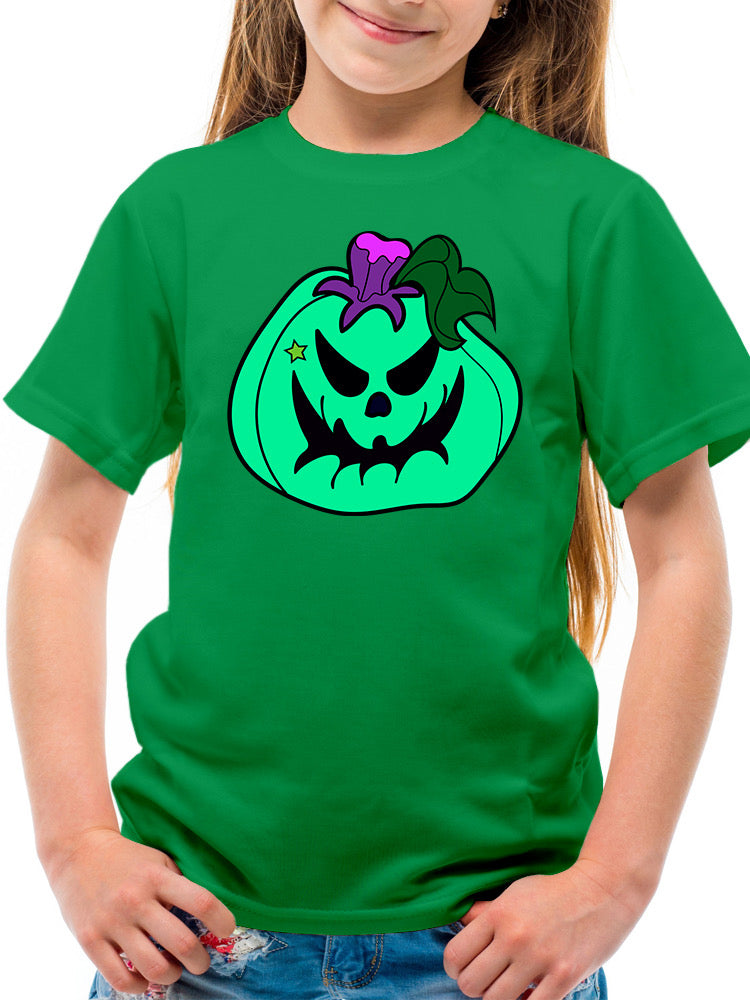 Green Wicked Pumpkin T-shirt -Rose Khan Designs