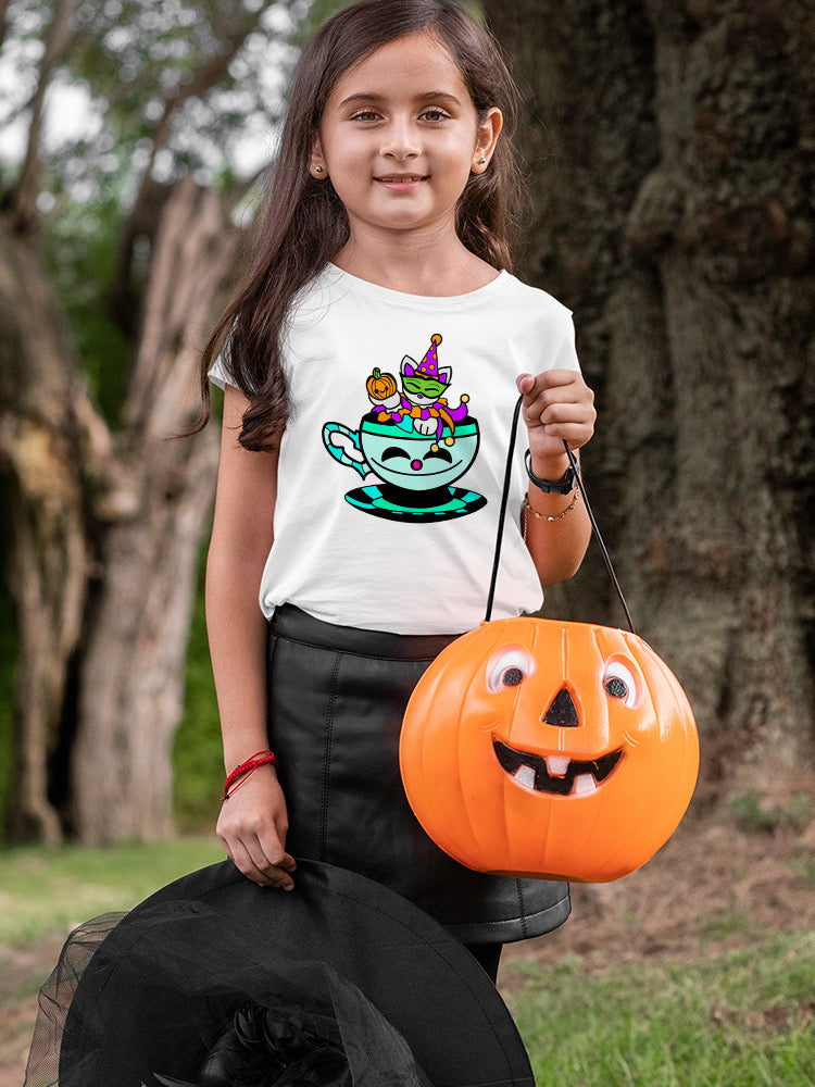Jester In A Cup T-shirt -Rose Khan Designs