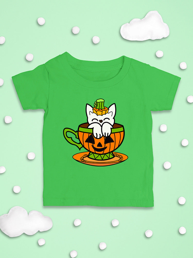 Pumpkin Cup With A Cat Bodysuit -Rose Khan Designs