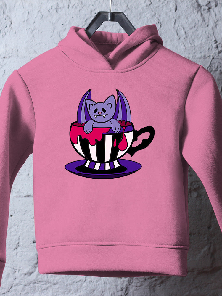 Vampire Cat In A Cup Hoodie -Rose Khan Designs