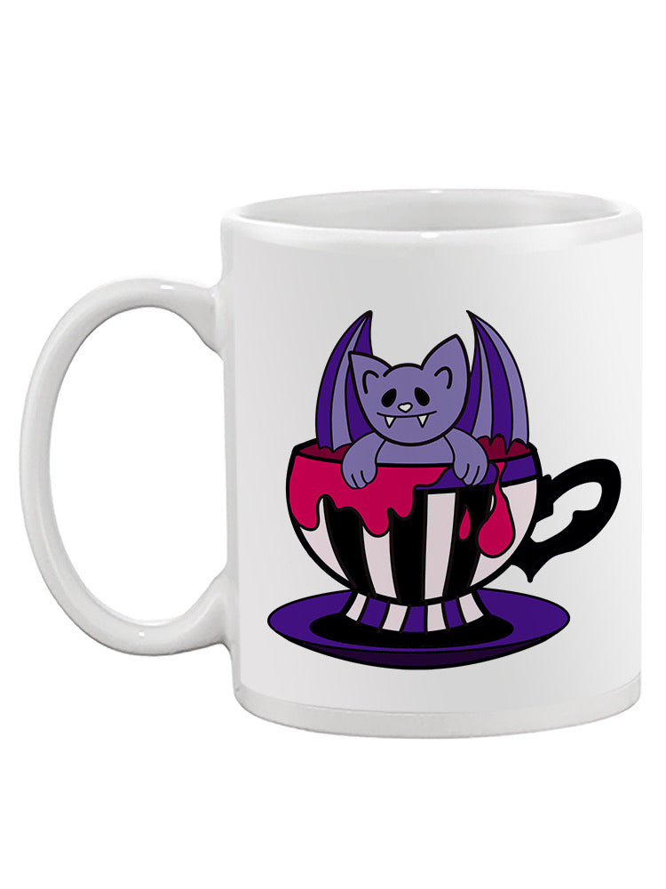 Vampire Cat In A Cup Mug -Rose Khan Designs
