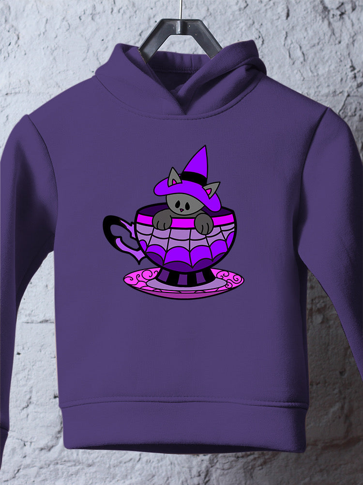 Witch Cat In A Cup Hoodie -Rose Khan Designs