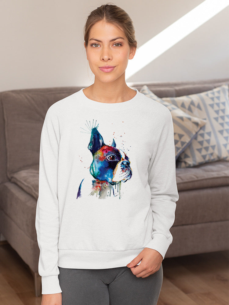 Colorful And Serious Frenchie Sweatshirt -Weekday Best Designs