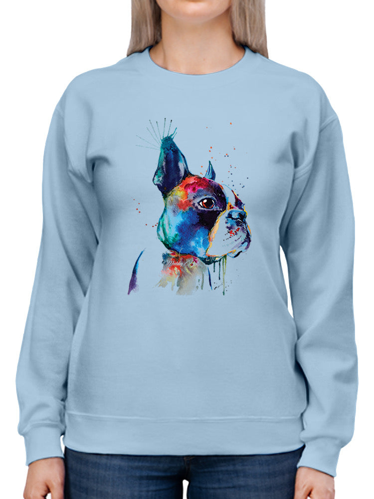 Colorful And Serious Frenchie Sweatshirt -Weekday Best Designs