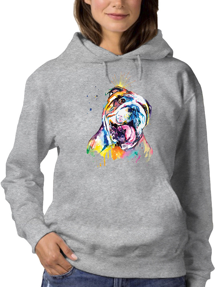 Colorful English Bulldog Hoodie or Sweatshirt -Weekday Best Designs