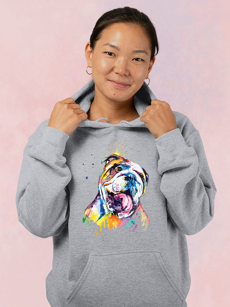 Colorful English Bulldog Hoodie or Sweatshirt -Weekday Best Designs