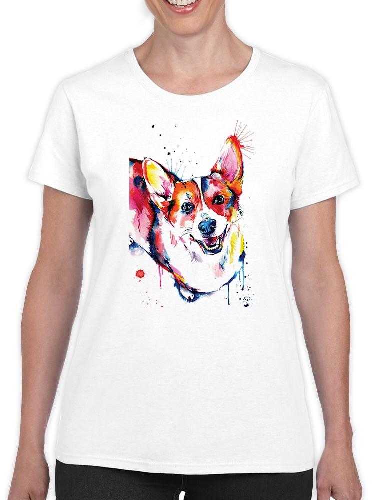Colorful Corgi Smiling T-shirt -Weekday Best Designs