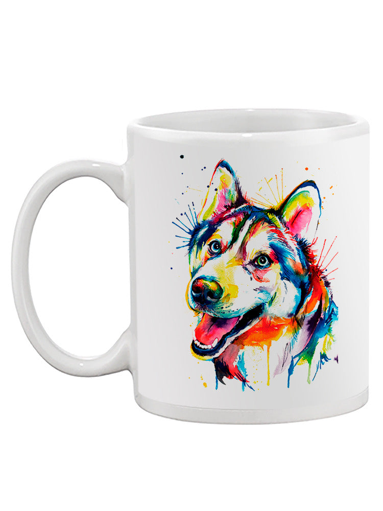 Colorful And Happy Husky Mug -Weekday Best Designs