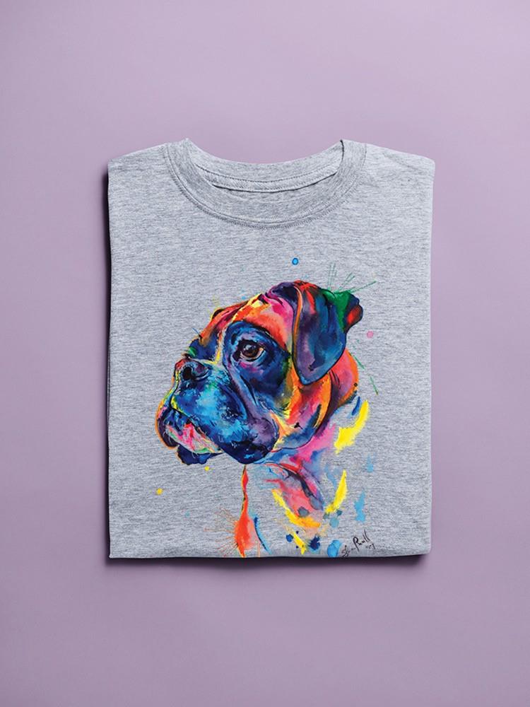 Colorful Boxer Dog T-shirt -Weekday Best Designs