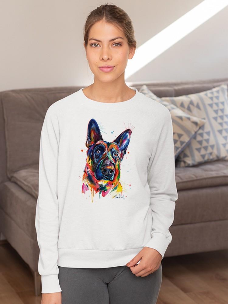 Colorful German Sheperd Sweatshirt -Weekday Best Designs