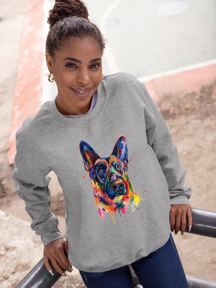 Colorful German Sheperd Sweatshirt -Weekday Best Designs
