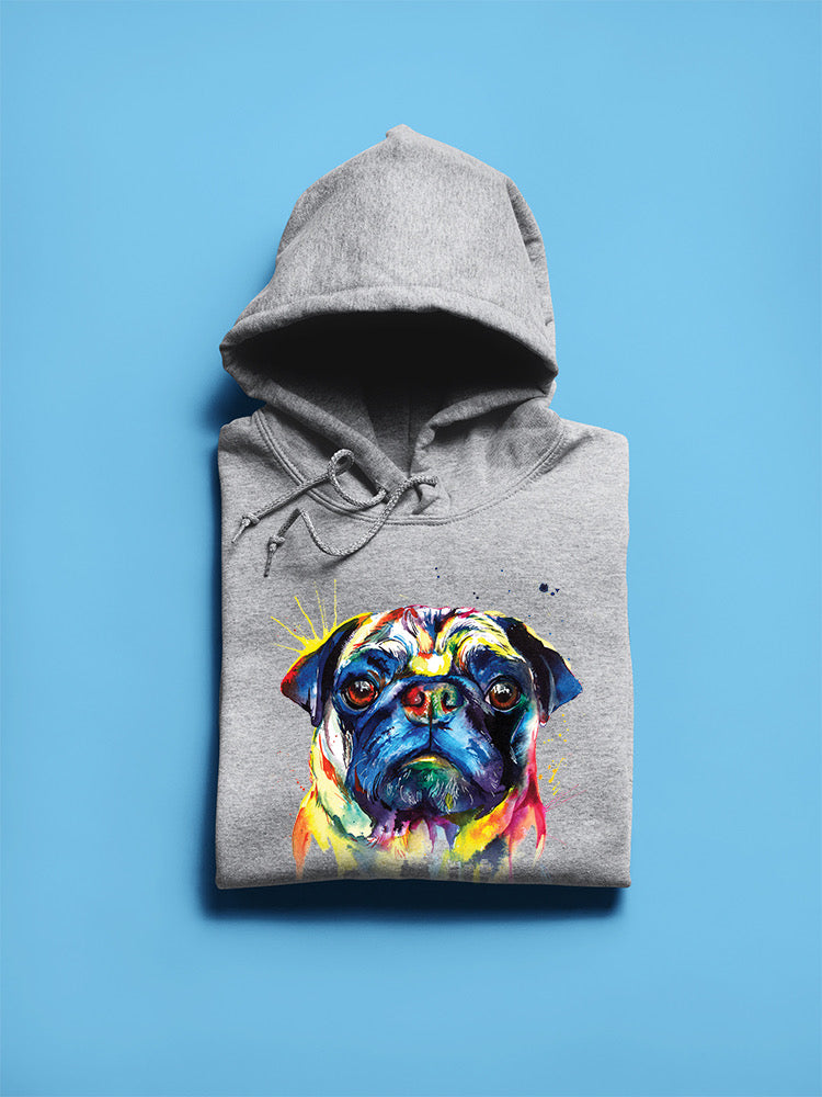 Colorful Pug Hoodie or Sweatshirt -Weekday Best Designs